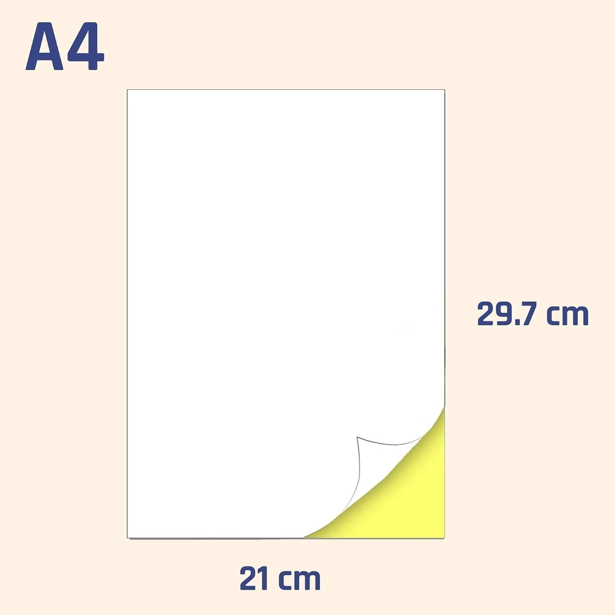 TownStix 25 Feuilles Papier Autocollant A4 Mat pour Imprimante Jet d'Encre et