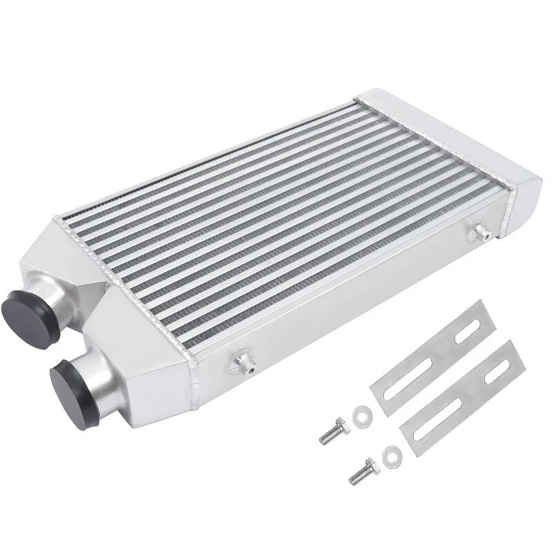 2.5"inch Aluminum Intercooler Front Mount Inlet & Outlet Same One Side Universal Foto 2 de 4