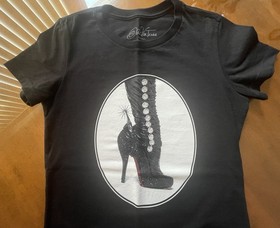 Dita Von Teese Fitted Glamonatrix Tour Shirt S Champagne Glass Pin Brooch Lot