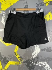 Adidas Vintage Nylon Shorts With Pockets 90s 00s Black White Men Size L ig93