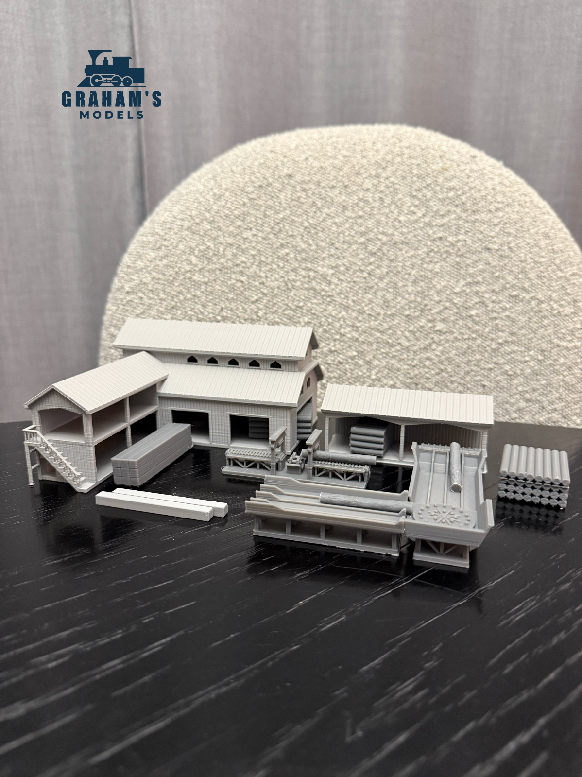 N Scale Sawmill Lumber Yard - 1:160 Gauge - Preassembled & Built