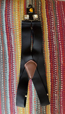 Carhartt Men's Utility Suspenders 2" Heavy-Duty 52 Inch Black Clip NEW