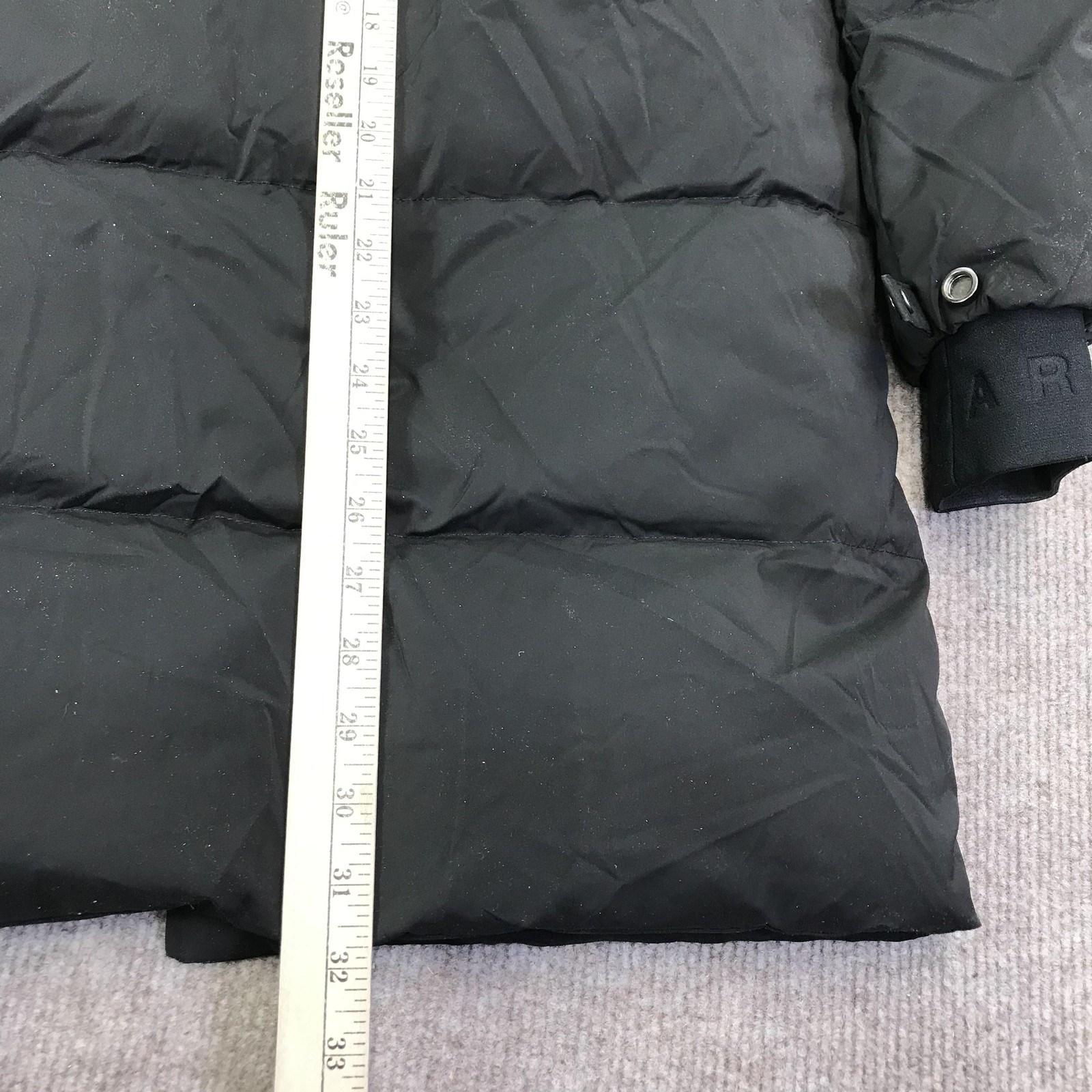 The Arrivals Coat Womens Small Black Long Puffer Down Parka Winter Jacket