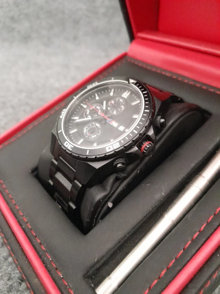 BMW Watch Chronograph Black M Performance 43mm 80262406694 Motorsport Accessory - Image 3 of 4