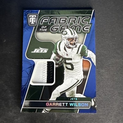 Garrett Wilson 2025 Totally Certified Fabric of the Game Patch /75 #FG-GTW Jets