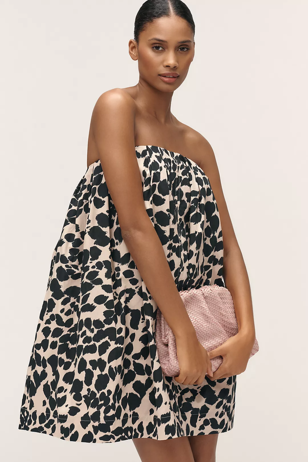 NWT Anthropologie MAEVE COTTON STRAPLESS SWING MINI DRESS L