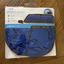 Types Blue Spring Sun Shade-jumbo 68x32- Fits Most Large Suv Trucks Minivan Types Blue Spring Sun Shade-jumbo 68x32- Fits Most Large Suv Trucks Minivan