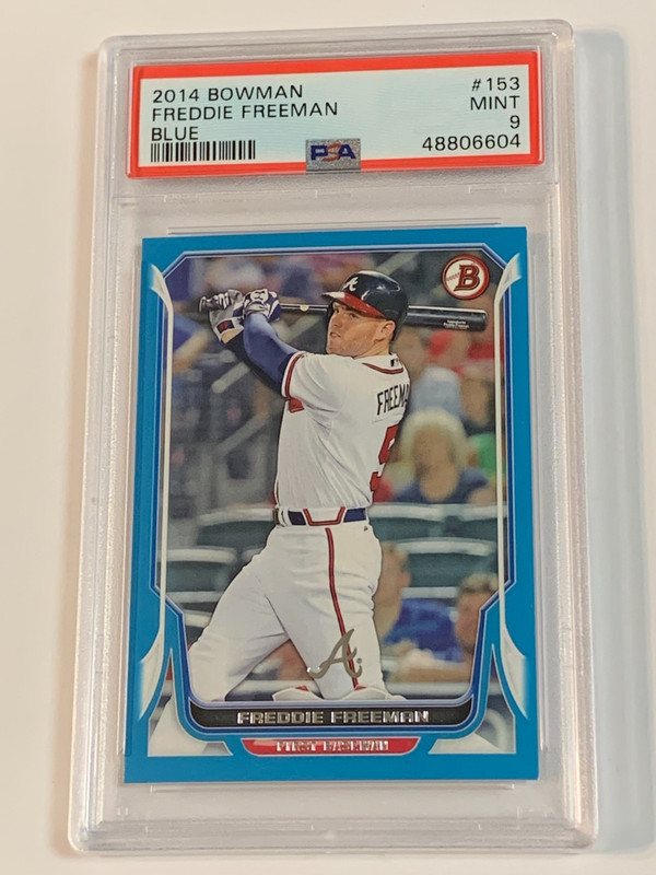 2014 Bowman Blue #153 Freddie Freeman /500 - PSA 9 (Mint)