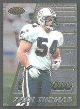 F483 - 1996 Bowman's Best - Topps - Zach Thomas #175 - Chrome - Miami Dolphins