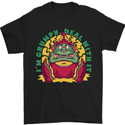 Grumpy Elf lustiges Anti Weihnachten Bah Humbug Herren T-Shirt 100% Baumwolle