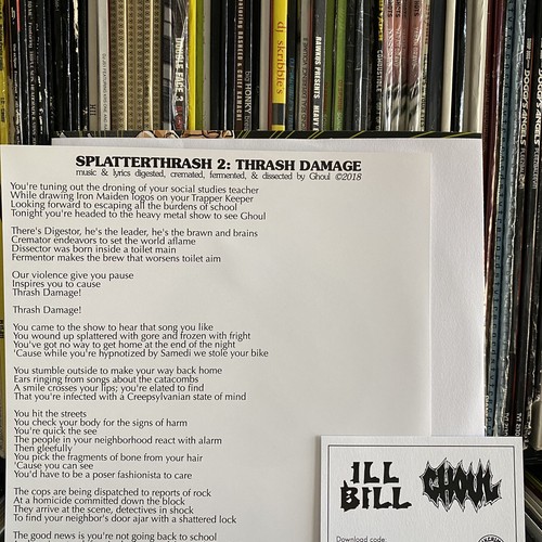 ILL BILL + GORETEX - PENTAGRAM / GHOUL - SPLATTERTHRASH 2 (7") 2018!!! RARE!!! - Picture 6 of 6