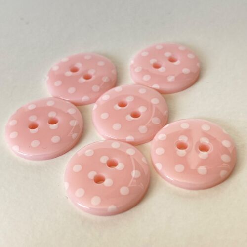 Pack of 10 Quality Spotty or Stripey Buttons | 15mm | huge choice of colours - Picture 17 of 31