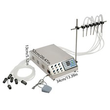 6 Head Semi-automatic Liquid Filling Machine Electric Bottle Filler Stainless 5L