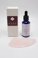 Kang Eastern Japanese Organic Tsubaki Camellia Seed Oil Gua Sha Plate Kit Face