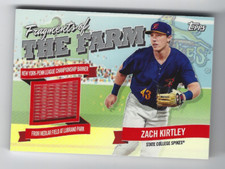 ZACH KIRTLEY 2018 TOPPS PRO DEBUT FRAGMENT OF THE FARM STATE COLLEGE SPIKE RELIC