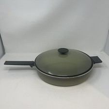 WEST BEND Country Inn Avocado Green Aluminum Skillet & Lid MADE IN USA VX129