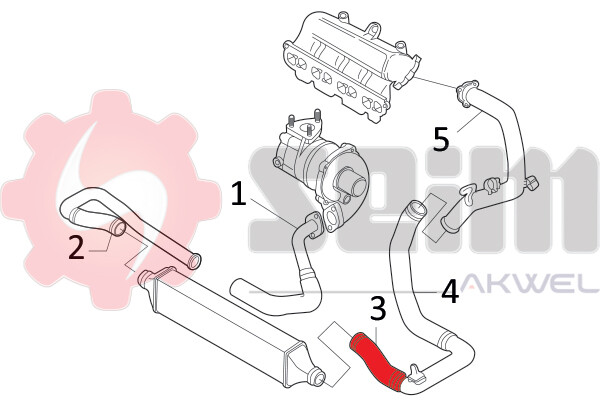 Seim Ladeluftschlauch Turboschlauch FüR Fiat Grande Punto 1.3 D Multijet-image