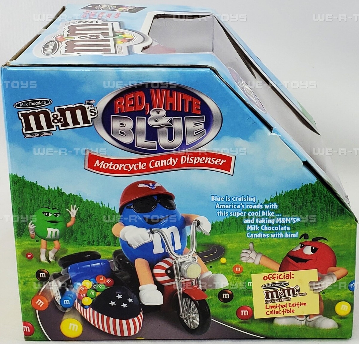 アメコミ M&M's Red White & Blue Candy Dispenser M&M Red White & Blue Motorcycle Candy Dispenser MM