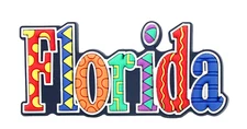 Florida Festive Multicolor Letters Fridge Souvenir Magnet