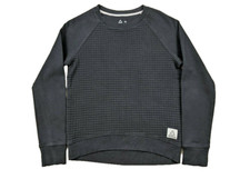 Reebok Long Sleeve Crew Neck Pullover Quilted Sweatshirt Boys/Youth BLACK,XL 