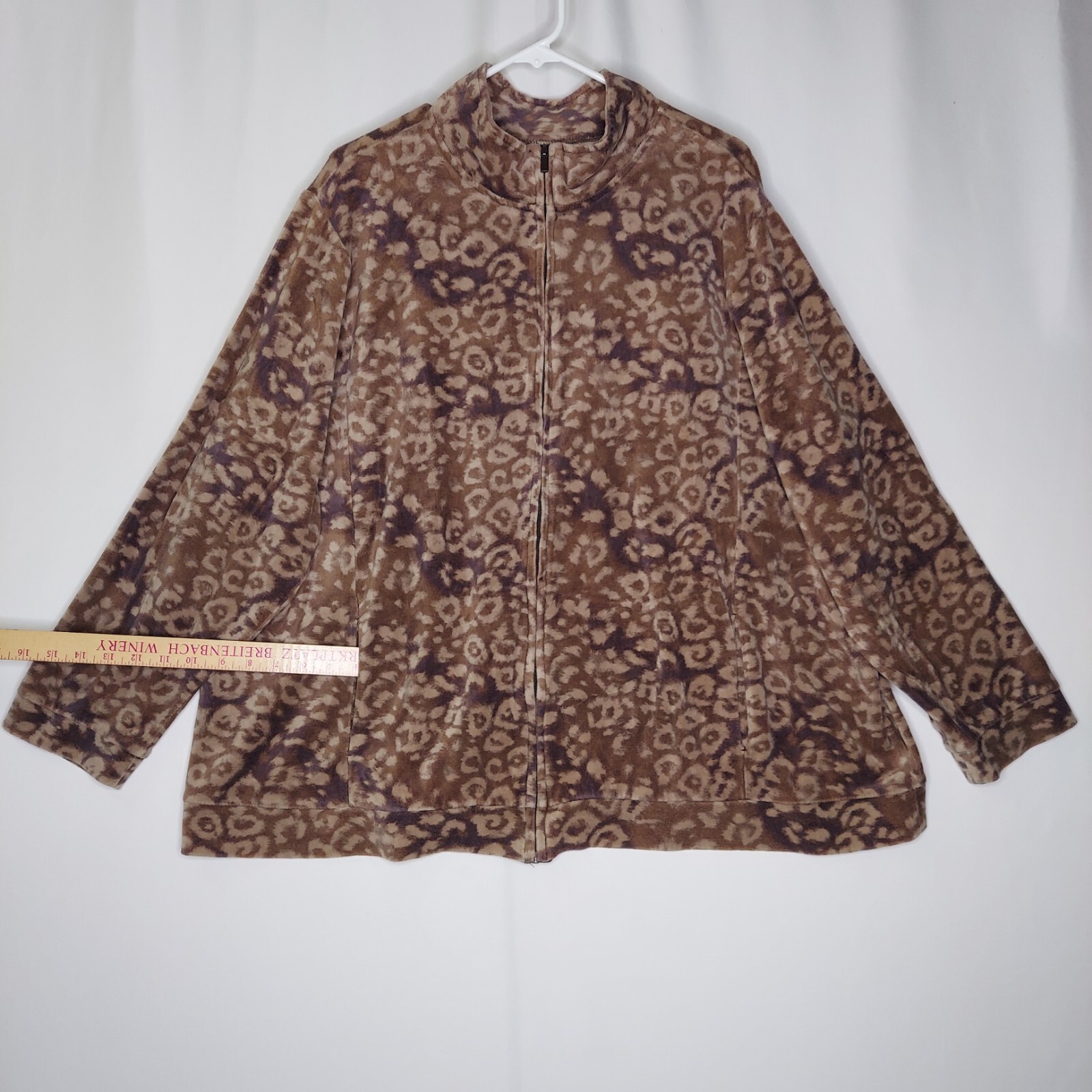 Basic Editions Velour Sweatshirt Jacket Women 3X … - image 3