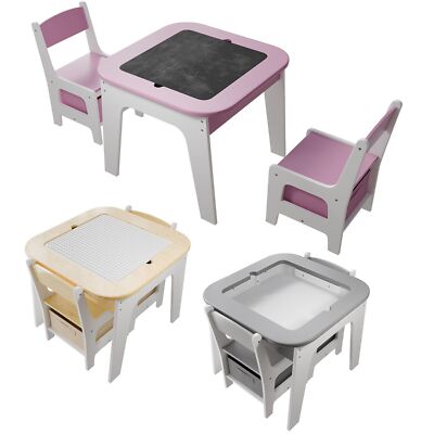 Kindersitzgruppe Kindertisch Kinderstuhl Holz Spieltisch Set für Kinder Juskys 