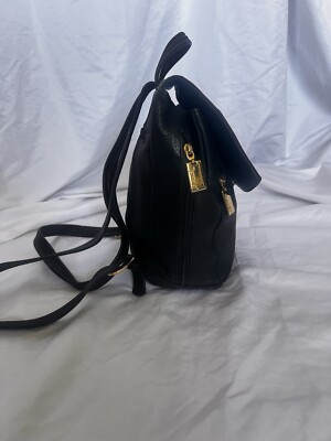 Tignanello Black Leather Mini Backpack Bag Tignanello Black 100% Genuine Leather mini Backpack | eBay main image 4