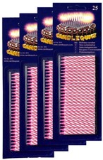 100 Geburtstagskerzen Kuchenkerzen zum Stecken ROSA 6 cm Kindergeburtstag 075