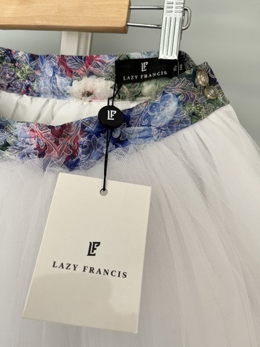 NWT Tutu Party Skirt High-Low White Girl 10 Carrie Bradshaw Lined Chic Puffy - Picture 5 of 6