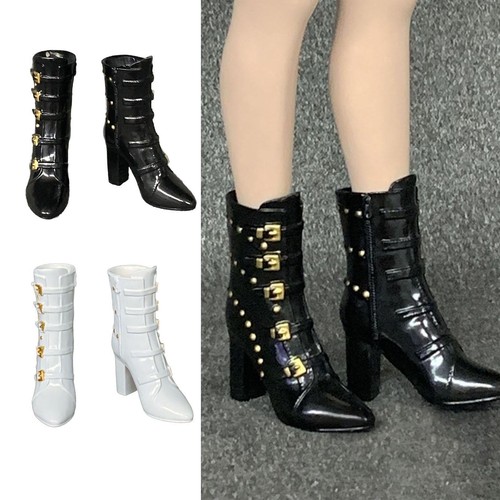 2 Paires De Chaussures En Cuir PU échelle 1/6 Pour Figurines