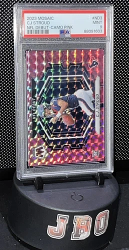 2023 Panini Mosaic CJ Stroud Rookie Camo Pink Prizm #ND-3 RC (PSA 9)