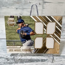 2017 Elite Extra Edition Quad Materials Holo Gold /99 Jose Miguel Fernandez