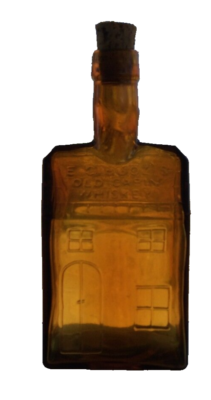 【1969 USA vintage】OLD CABIN ウイスキーボトル Vintage E. G. Booz's Old Cabin Whiskey 1840 | 1957 Amber Brown