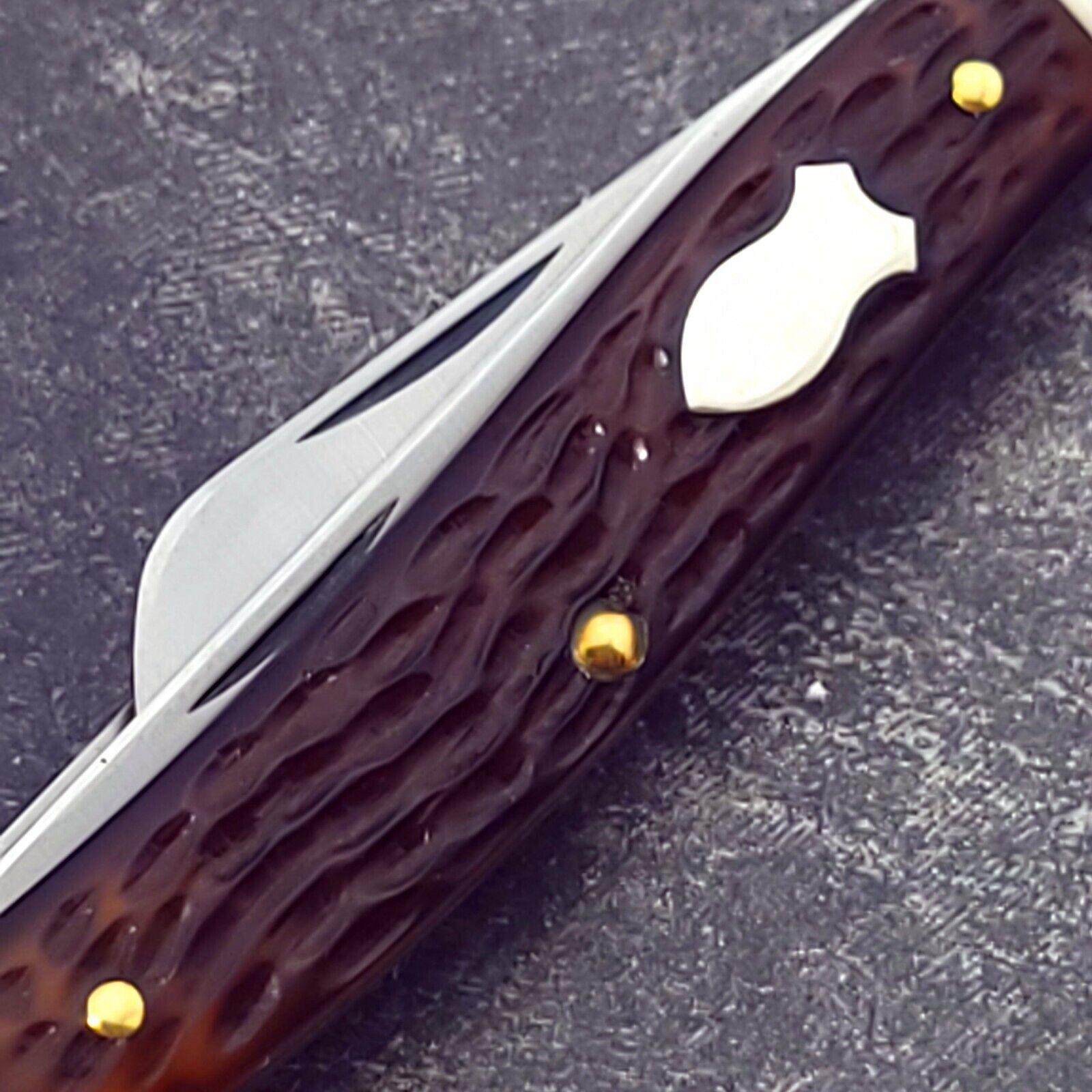 JOHN PRIMBLE BELKNAP Knife Made in USA 1940-68 Medium Stockman ETCHED Blade