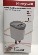 Honeywell UC120 AC mini charging adapter 2.1 AMP 1 USB Port New in box