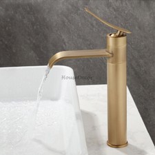 New Copper Single Lever Hole Bathroom Wash Basin Faucet Waterfall Sink Mixer Tap