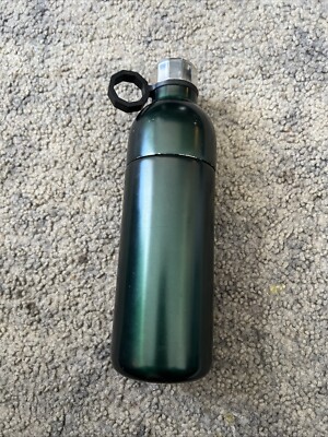 Starbucks 20 Oz Water Bottle Dark Green Print Hook Stainless Steel