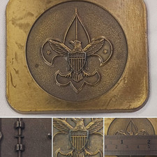 BOY SCOUT LOGO FLEUR DE LIS VINTAGE BELT BUCKLE BRASS SEE PICS