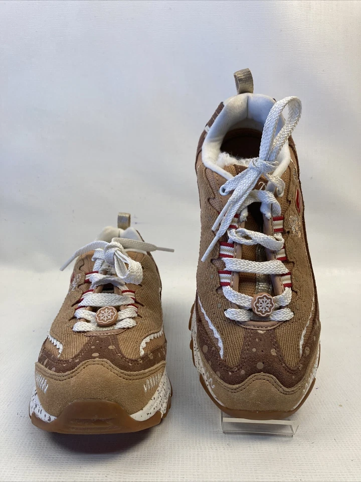 Skechers D'lites Shoes Women Comfort Sneaker Christmas Gingerbread Size 5.5 New - Image 2 of 4