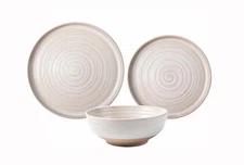 Better Homes & Gardens-Collins Cream Stoneware 12-Piece Dinnerware Set Durable