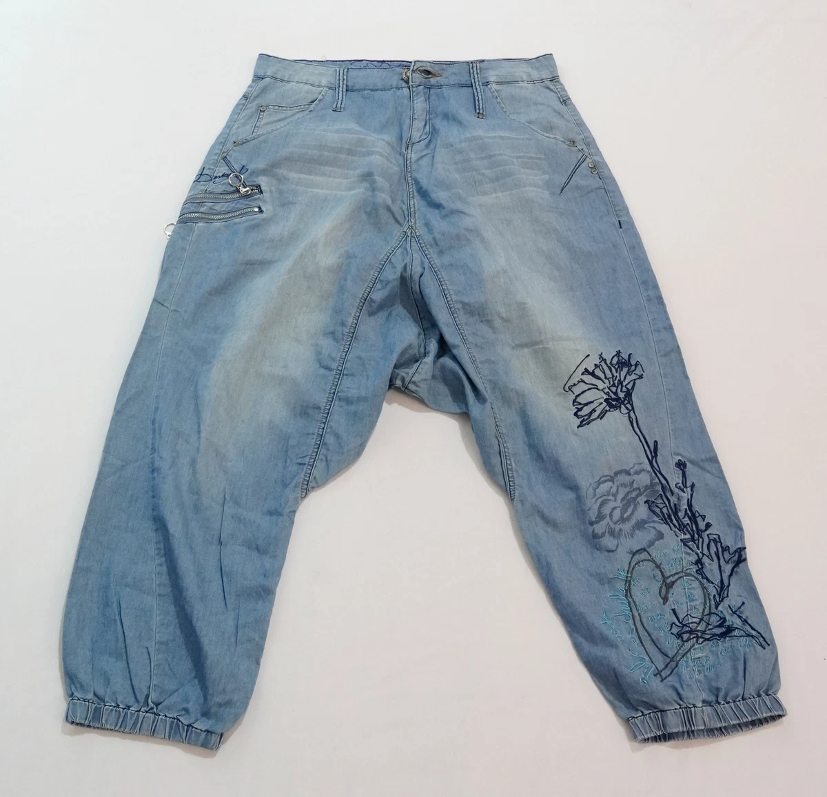 Desigual Women s Embroidered Saurel Fit Cal a Turko Harem Jeans