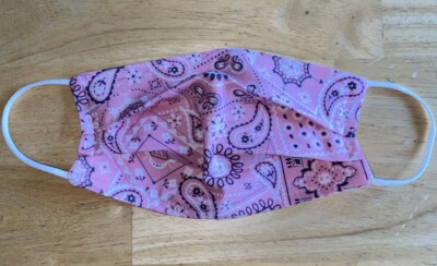 Handmade Adult Cloth Face Mask Washable Reusable Reversible Cotton pick design