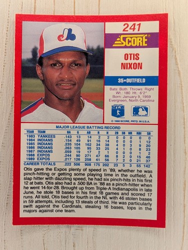 1990 Score Baseball Card Singles - Mix & Match cards to save up to 40% off!! - Picture 152 of 436