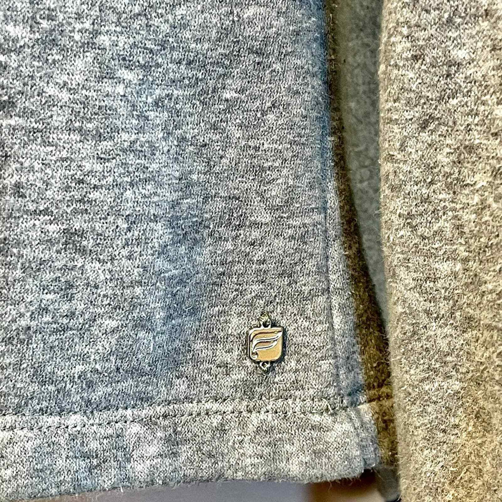 Fabletics cropped, high/low, pullover, grey hoodie - image 3