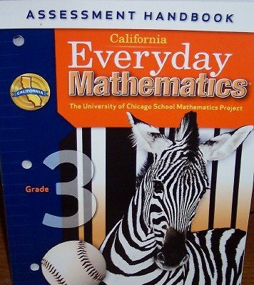CALIFORNIA EVERYDAY MATHEMATICS ASSESSMENT HANDBOOK GRADE By Wright Group *VG+*