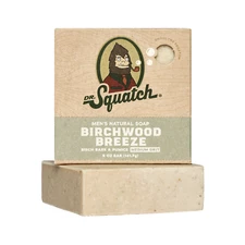 DR. SQUATCH BIRCHWOOD BREEZE Natural Bar Soap for Men Medium Grit Body Soap 5 Oz