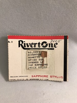 Rivertone #2093 Riverton 3005 Ronette Stereo LP Tip Sapphire Stylus BF-40