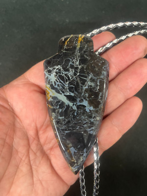 Ohio Flint Arrowhead shape Western Bolo Tie
