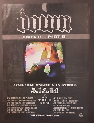 DOWN ''Down IV Part II'' Phil Anselmo NOLA metal ~ Magazine Print/Promo Ad 2014
