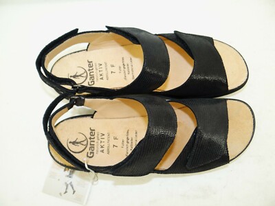 Ganter Fabia F Sandale Sandalette Bequem Komfort Damen Schuhe  Schwarz